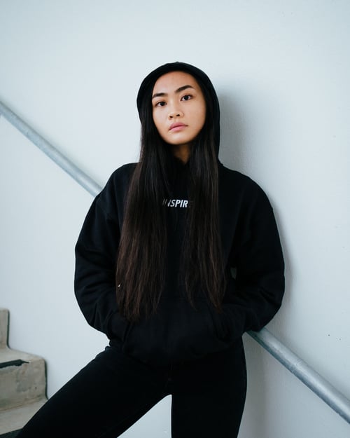 Image of LIVE TO INSPIRE HOODIE (BLACK) I UNISEX
