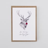 Image 4 of Hand Finished Christmas Party Animal Bundle - 8 Cards