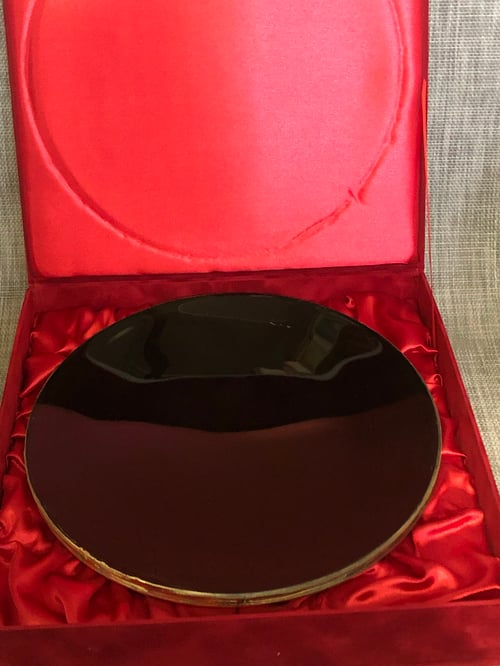 Image of Huge Magical (Black) Mirror in a Handmade Box (diameter 25cm - 10")