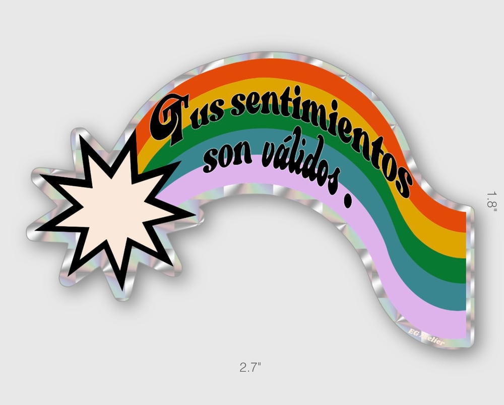 Image of Valid Feelings Rainbow Sticker