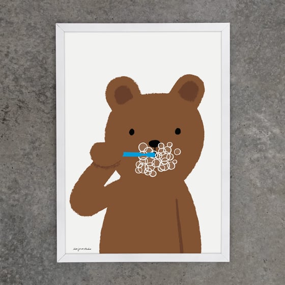 Image of Print | Brushing Bear