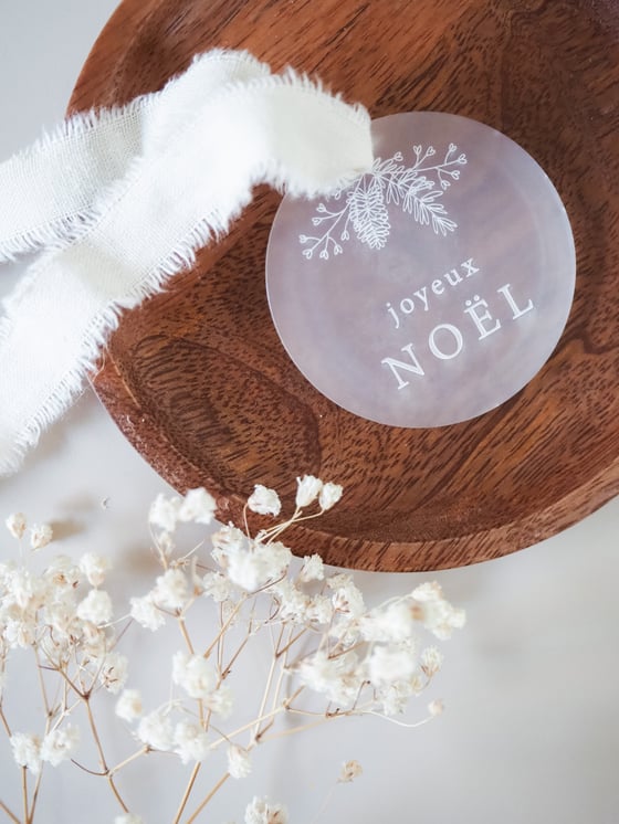 Image of Etiquette JOYEUX NOËL en plexi givré