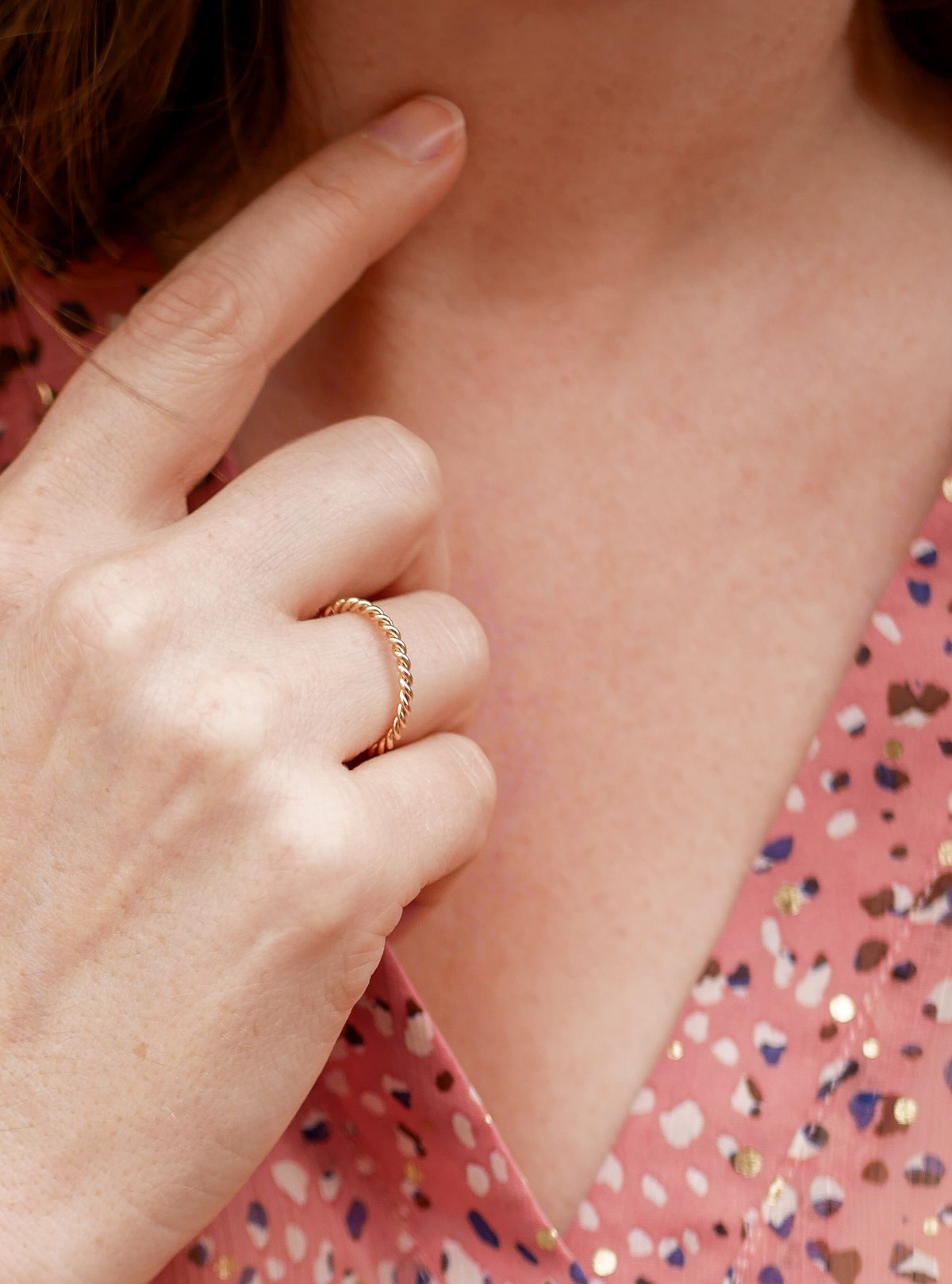 Image of Bague torsadée CARLI Or/Argent