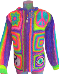 Image 1 of Patchwork crochet cardigan