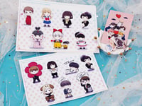 Sticker A6 House of Ami and Boy over flower