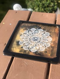 Image 3 of Black and Gold Mandala Tray