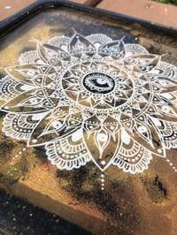 Image 1 of Black and Gold Mandala Tray