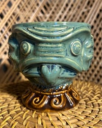 Image 1 of “Punga’s Creature” Emerald & Brown Glaze - Free Shipping