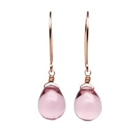 Image 1 of Pale purple glass drop earrings