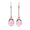 Pale purple glass drop earrings