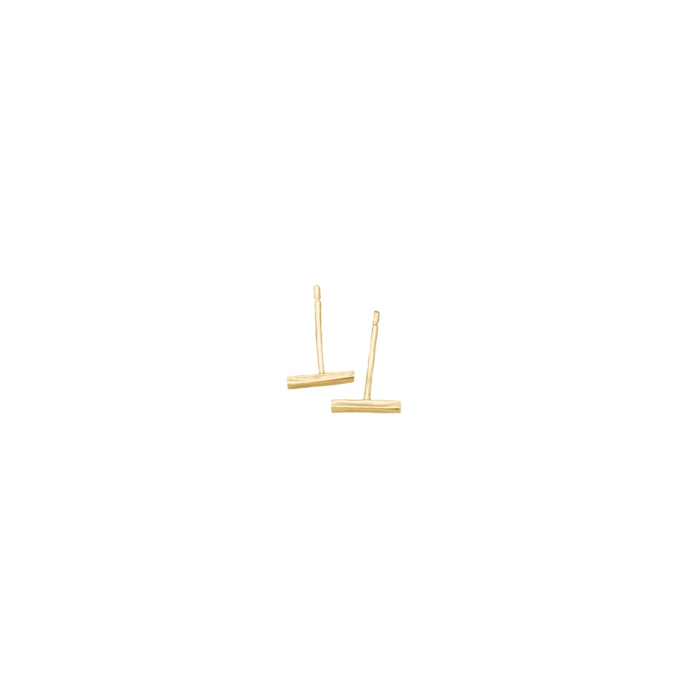 Image of 9ct solid gold square bar studs