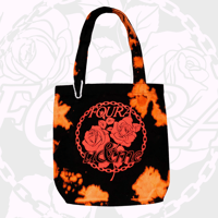 U&Me Tote on AS Colour Black/Red/Orange Hand Bleached