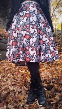 Image 4 of Floral Wolfhound midi skirt PREORDER