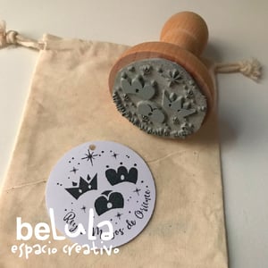 Image of Sello tinta Reyes Magos de Oriente coronas