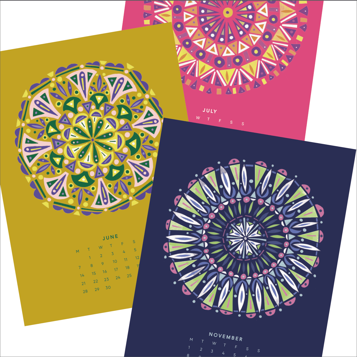 'A Year of Mandalas' 2021 Calendar - PREORDER 