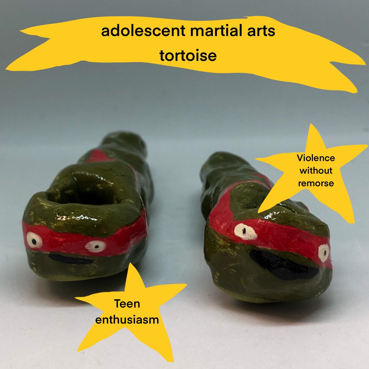 ADOLESCENT MARTIAL ART TORTOISE PIPES