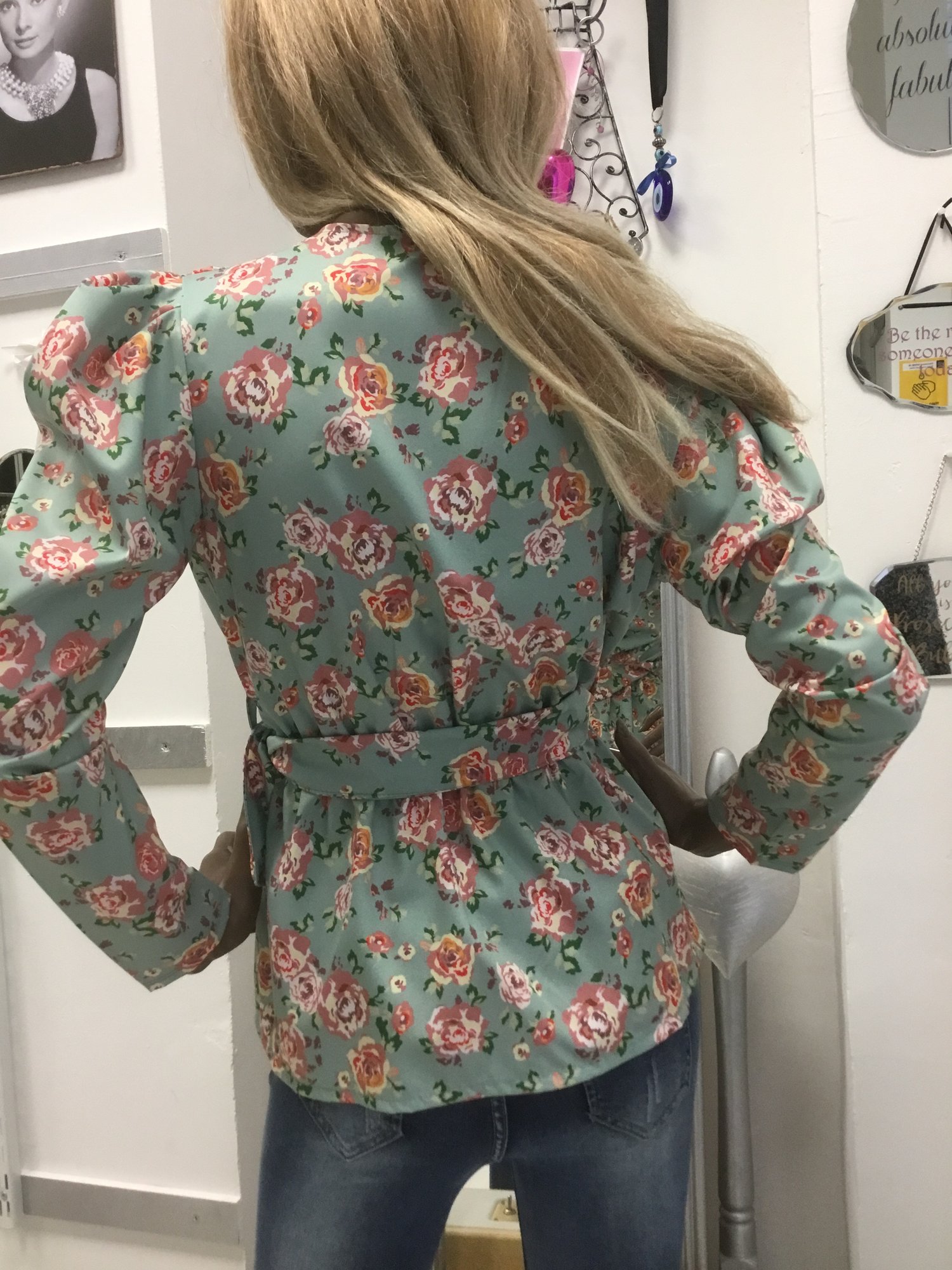 Image of FLORAL BLOUSE TOP 10/12 £11 WAS £22