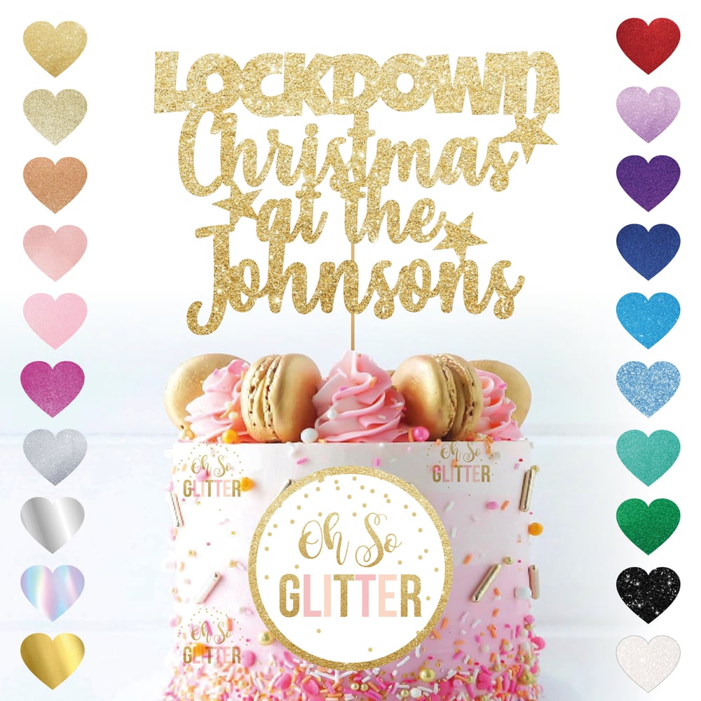 Image of Customised Lockdown Christmas Cake Topper