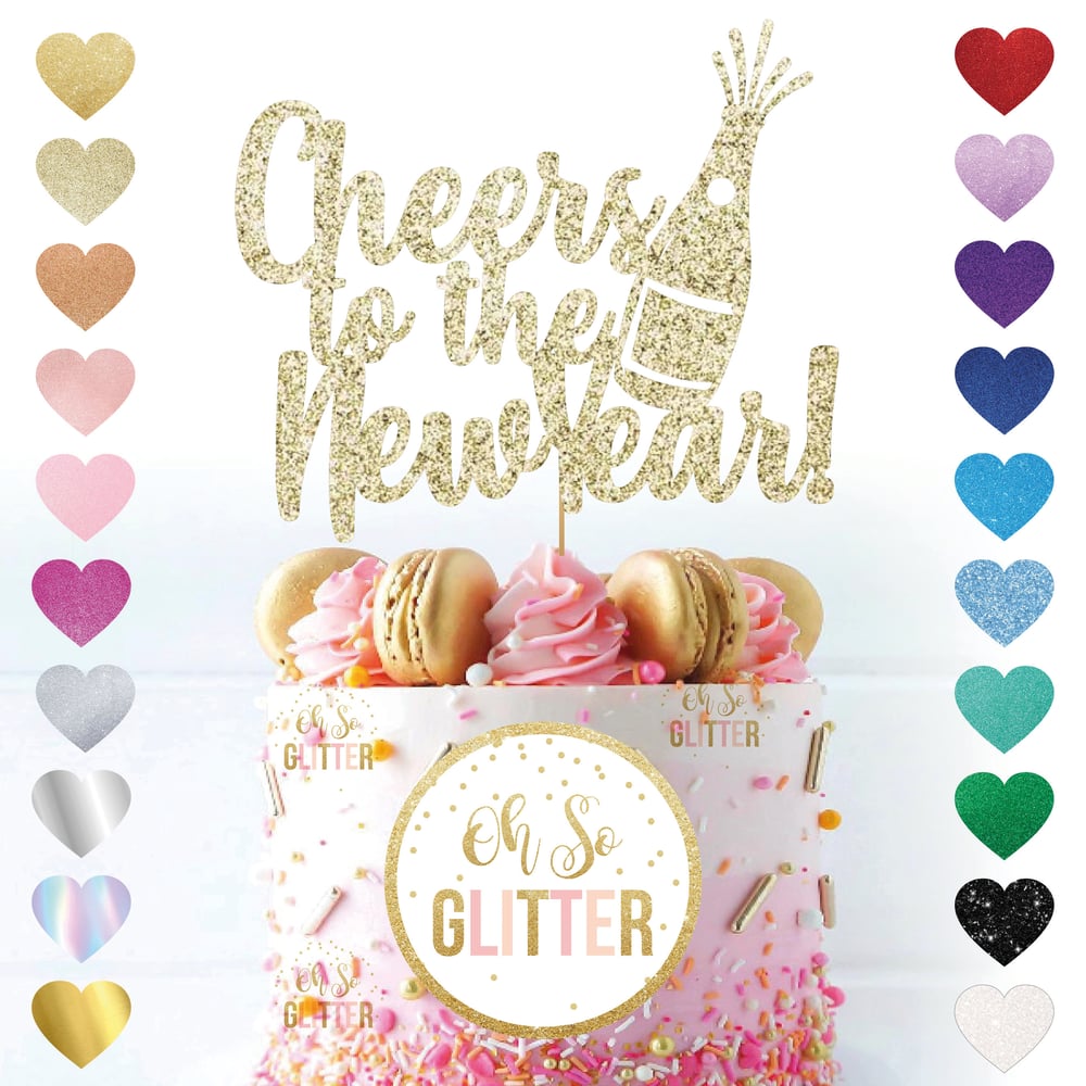 Image of Cheers to The New Year Cake Topper