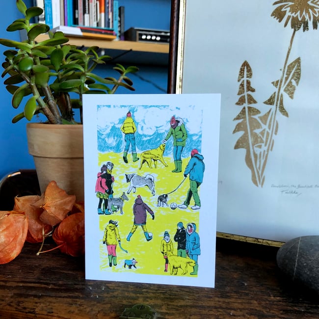 Beach people greetings cards