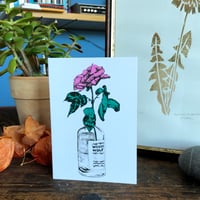 Rose & gin greeting card