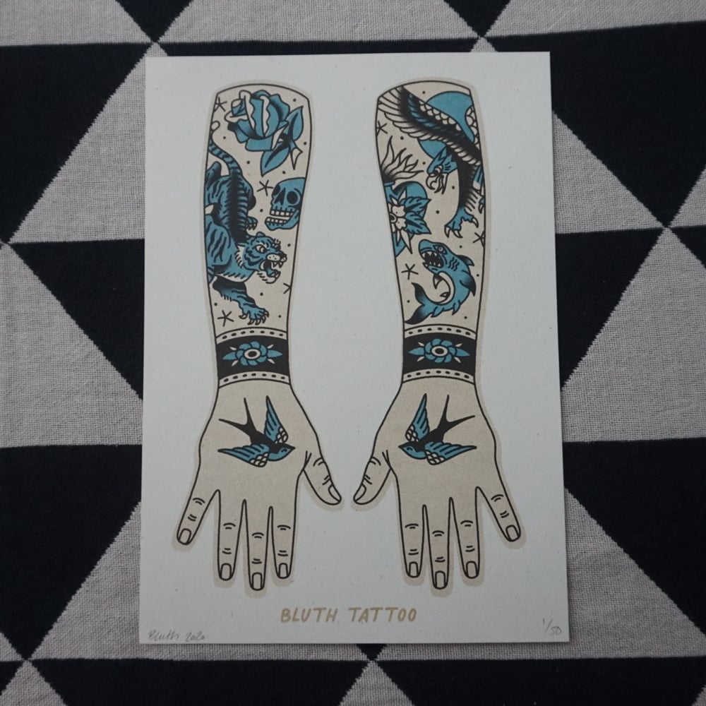 Tattoo Risograph Print
