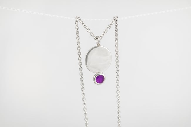 Light Round Silver Necklace