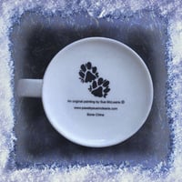 Image 4 of Fine Bone China Robin mug with choccy treat & gift tag.