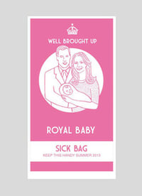 Royal Baby Sick Bag Pink