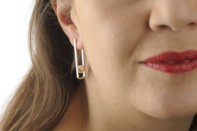 EARINGS silver 925 - pearl  #024-05