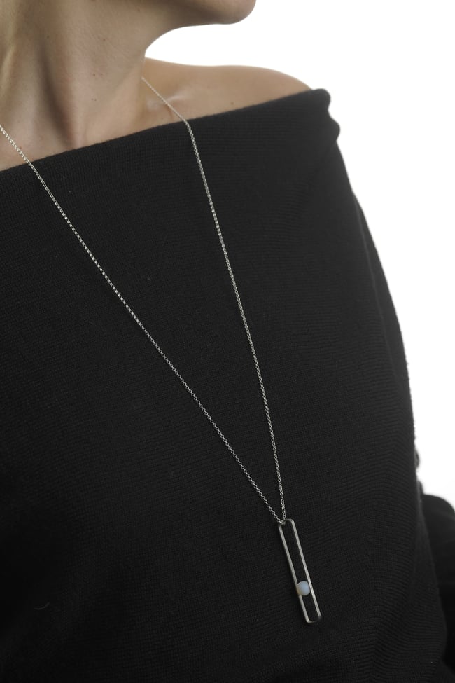 PENDANT silver - glass  #024-15