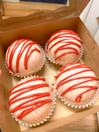 Candy Cane Cocoa Bombs