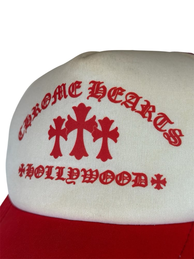 Image of Chrome Hearts Red/White Trucker Hat