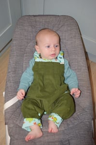 Image of Baby Reversible Dungarees - Frogs