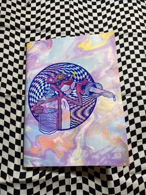 Image of Pink Sunshine marbled zine 