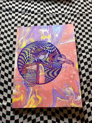 Image of Pink Sunshine marbled zine 