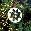 Wooden Christmas Decorations - Poinsettia