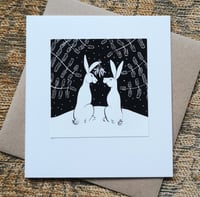 Mistletoe hares  ~ Christmas cards