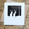 Snow hare ~ Christmas card