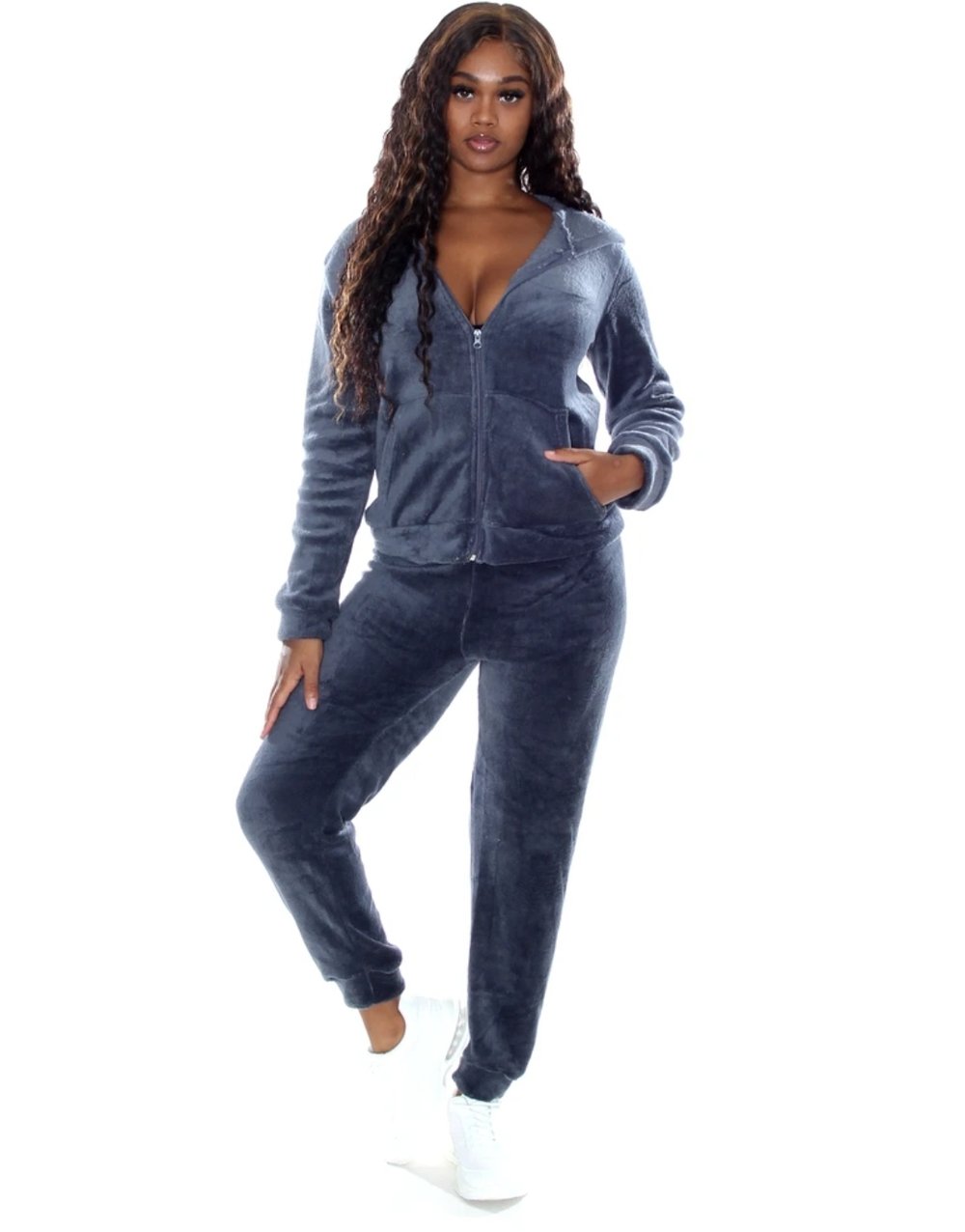 Teddy Zip Up Jacket & Pants Set 