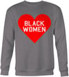 Gray and Red Heart Black Women