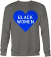 Heart Black Women Gray and Royal Blue