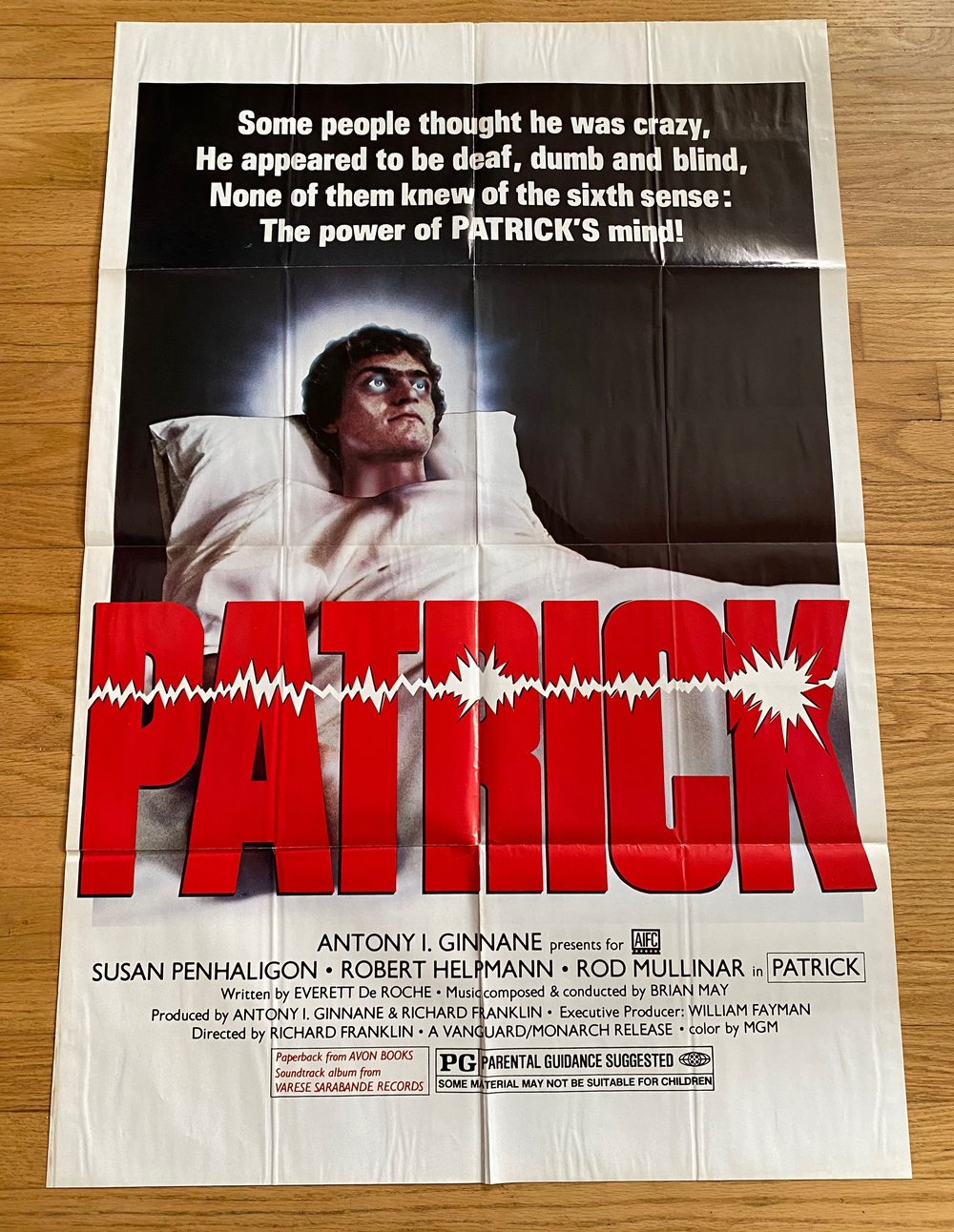 1978 PATRICK Original U.S. One Sheet Movie Poster