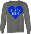 Heart Black Men Gray and Royal Blue