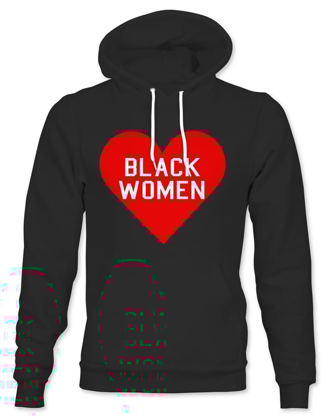 Heart Black Women Black and Red Hoodie heartblacklives