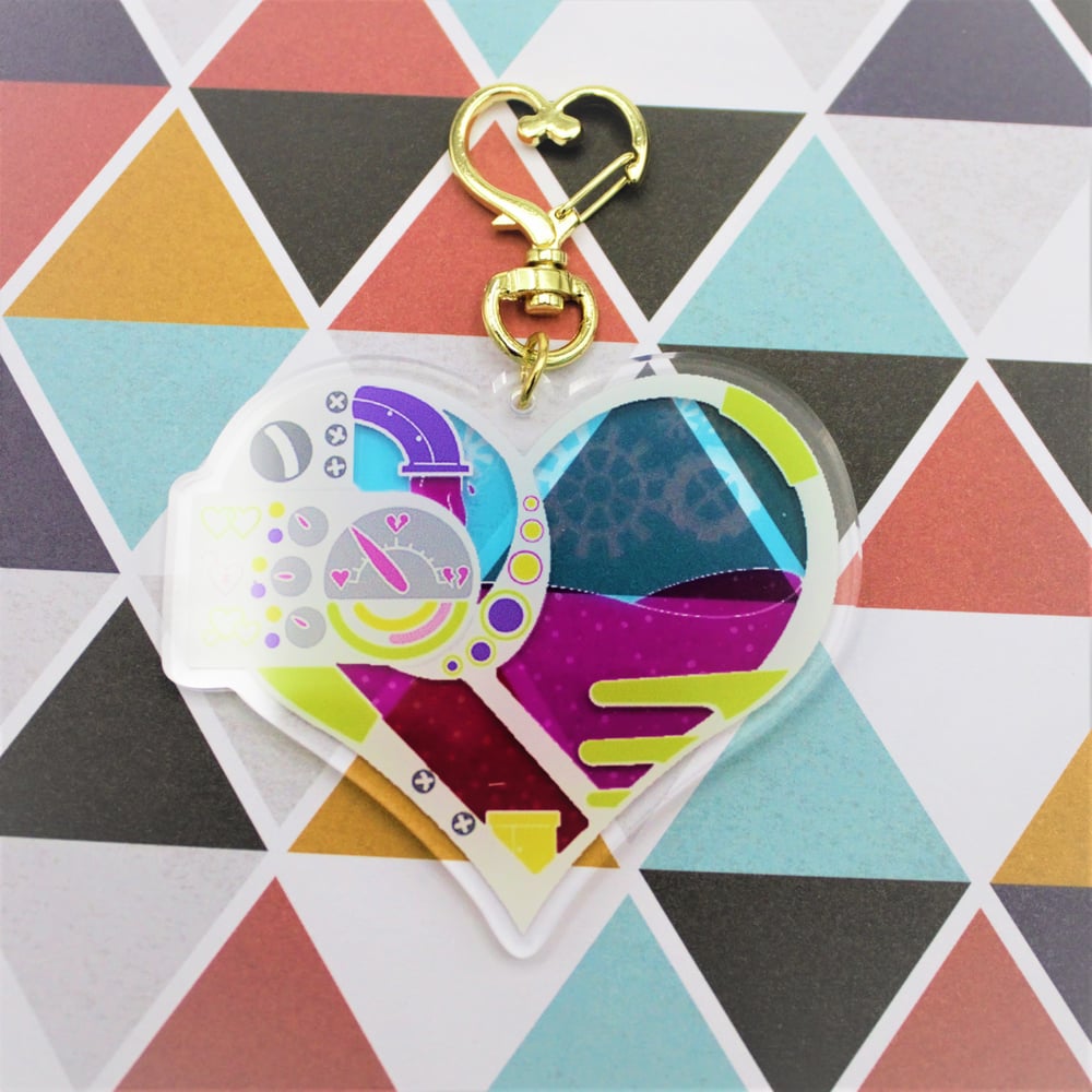 Image of Neonpunk Heart Charm