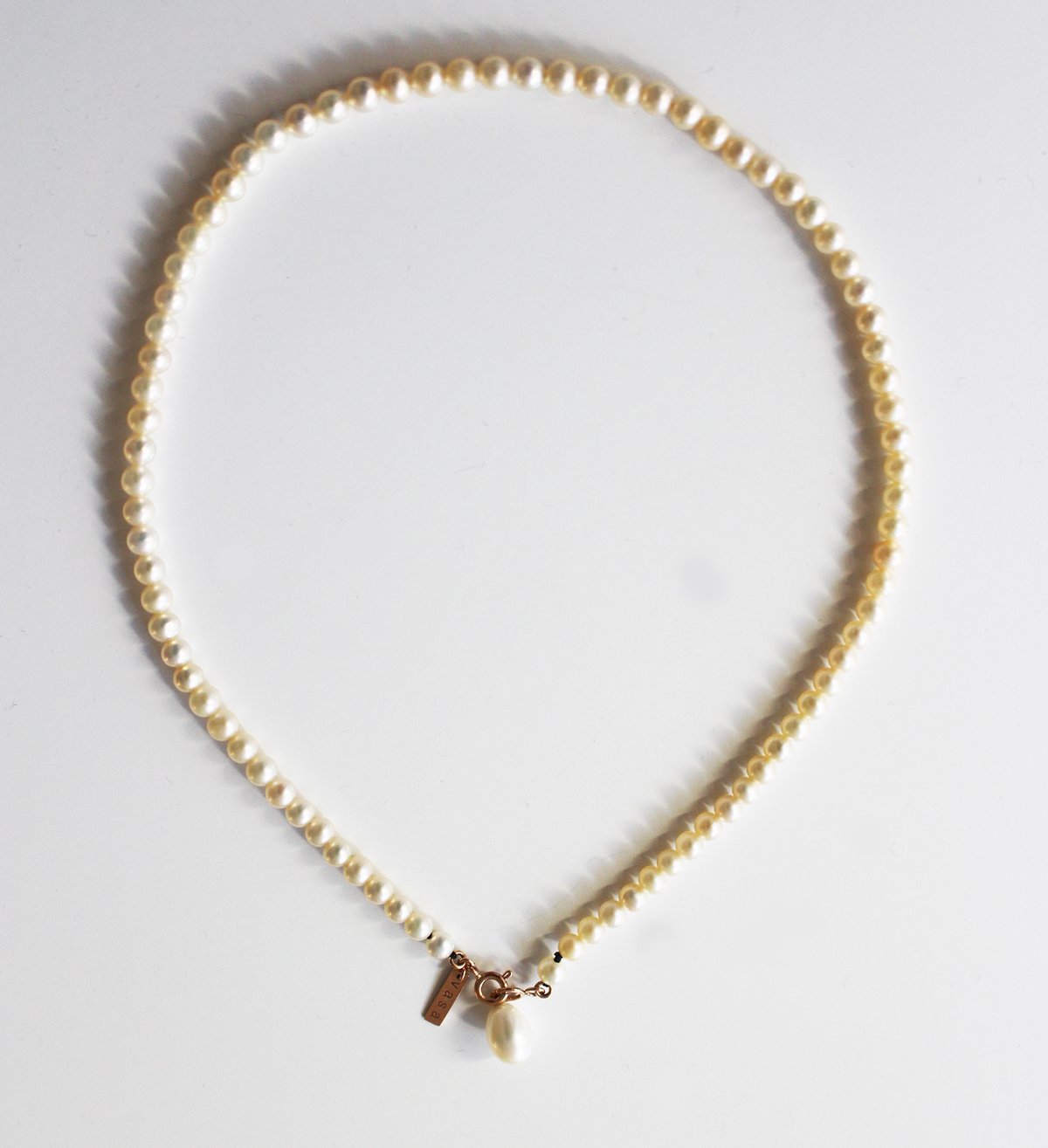 Image of Pearl drop choker necklace