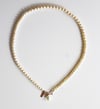 Pearl drop choker necklace