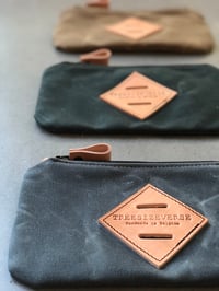 Image 3 of Zipper pouch , pencil case, small pouch, pencil pouch made in waxed canvas