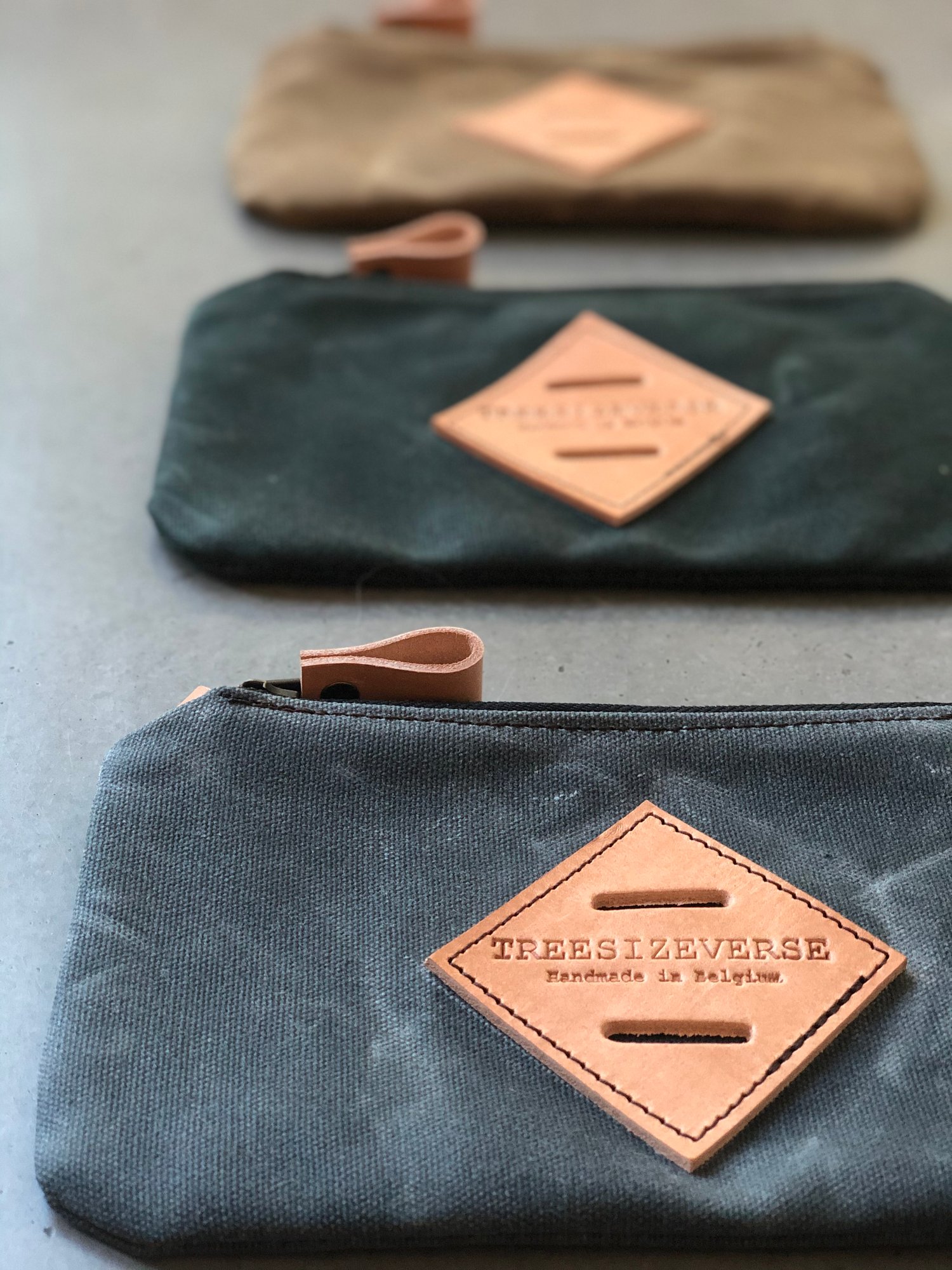 Zipper pouch , pencil case, small pouch, pencil pouch made in waxed canvas